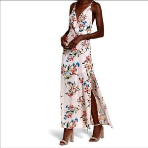 Lush floral Surplice maxi dress
